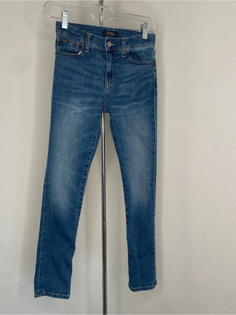 Polo Ralph Lauren Boys 12 Eldridge Skinny Jeans Medium Wash‎ Blue Denim Casual